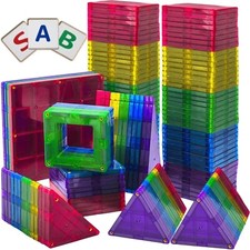 100 Piece Magnetic Building Blocks Magnetic Tiles STEM 3D Magnet Toys for Kids picture