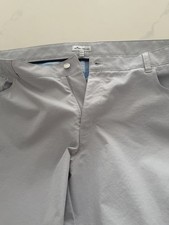 Peter Millar Pants Men 42x32 Grey EB66 Classic Performance 5 Pocket Stretch Exce picture