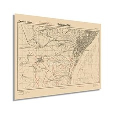 1942 Stalingrad Russia Map Poster - History Map of Stalingrad Russia  Wall Art picture