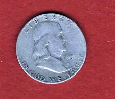 1951 S Franklin Half Dollar 90 Percent Silver US Mint Vintage Coin Liberty Bell picture