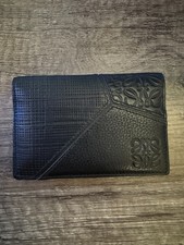 Loewe - Puzzle Logo-Embossed Leather Bifold Cardholder - Black picture