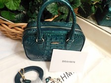 NWT BRAHMIN MARA SATCHEL IN MYSTIC GREEN 0002 151 01424 $285*FREE SHIPPING picture