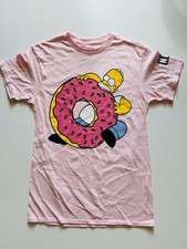 The Simpsons Homer Donut Light  Pink Neff  T-Shirt New picture