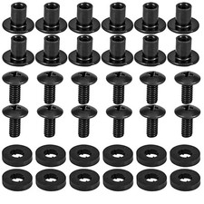 Black Chicago Screws, 12 Sets, 3/8