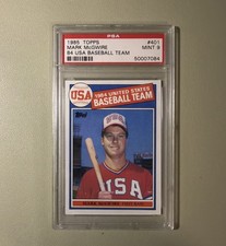 1985 Topps Baseball Mark McGwire 1984 Team USA #401 Rookie RC - PSA 9 MINT picture