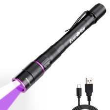 EverBrite Rechargeable Pen Flashlight 395nm UV Light White Light 4 Lighting Mode picture