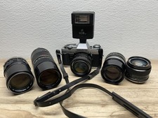 Vintage 1980s Minolta X-370 35mm Camera With 4 Extra lences & Flash Light picture