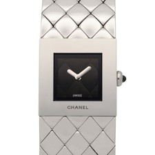 CHANEL Matelasse Wrist Watch H0009 Quartz Stainless Steel Used Women Coco CC picture