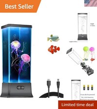 Electric Jellyfish Tank Table Lamp with Color Changing Light Gift for Kids Me... picture