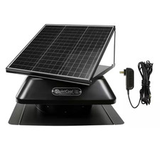 40-Watt Hybrid Solar/Electric Powered Roof Mount Attic Fan with Included Inverte picture