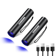  2 PCS-365nm Black Light Mini & Powerful Ultraviolet Flashlight Portable picture