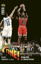 1995-96 Collector's Choice English II #143 David Wingate / Michael Jordan PT HOF picture