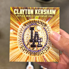 NEW Clayton Kershaw #22 LA Dodgers World Series 2025 Replica Ring Gold/Blue picture