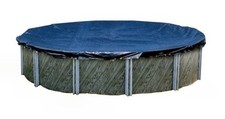 Swimline 24 Ft Round Above Ground Swimming Pool Winter Cover, Blue | PCO827 picture