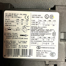 Siemens SIRIUS IEC Contactor 3ZX1012-0RT02-1AA1/3RT1026-1A 3-Pole 40A picture