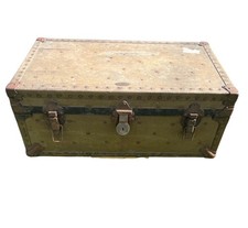 Vintage 1935 U.S. Army Military Footlocker/Trunk by American Hardware Company picture