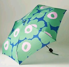 Marimekko Umbrella Mini Manual Unikko Folding Pink Green Floral Umbrella picture