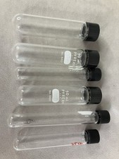 Lot Of 6 Pyrex and Kimax laboratory Bottles and Test tube Clamp picture