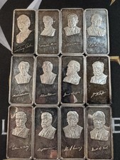 12 Hamilton Mint Presidential 1 oz .999 Silver Bars – 12 Troy Oz Vintage Lot picture