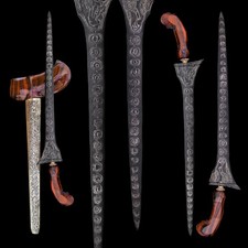 Antique Indonesian kris, keris. Rare Melati pamor. 17th century. Healing powers. picture