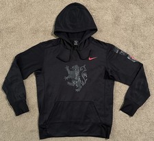 Nike Army Black Knights Rivalry Lion Hoodie Mens Medium Big Red 1 Therma picture
