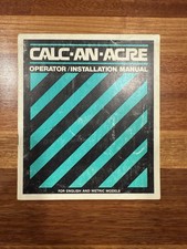 CALC-AN-ACRE Operator/Installation Manual - English Model 82A/Metric Model 82AM picture