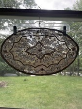 Handmade Embroidered, Doilies, Beaded, And Sequin Design, Old picture
