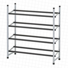 Mainstays 4-Tier Expandable Stackable Closet Storage Shoe Rack Organizer Shelf picture