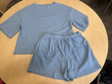 Women's Waffle Knit Set Lake Blue XL picture