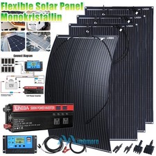 5000W Complete Solar Panel Kit with Controller & Inverter Home 110V Grid System picture
