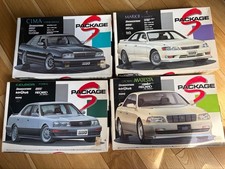 Aoshima 1/24 Car Model Set of 4 S Package Series Unused, Japan Post picture