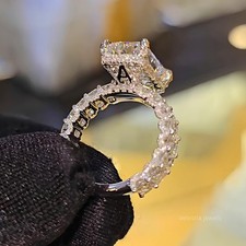 5CT IGI Certified Radiant Cut Lab Grown Diamond Engagement Ring, 14K Solid Gold picture