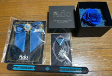 Ado Blue Rose Preserved Flower & Brooch 2types Set w/wristband VIP Limited picture