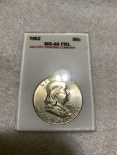 1962 P Franklin Silver Half Dollar MS66 FB Graded Gallery Grading Great Luster picture