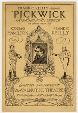 Pickwick Dickensian Comedy Walnut Street Theatre Program 1927 picture