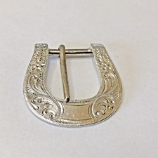 John McCabe Sterling Silver Engraved 5/8” Ranger Belt Buckle 10grams (SB62) picture