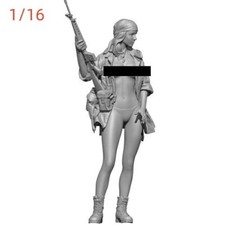 1/16 resin figures model kit Wild sexy female soldier unassembled Unpainted picture