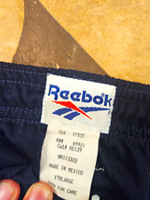 Vintsge Reebok Men’s Athletic Activewear Shorts Navy XL Drawstring Elastic Waist picture