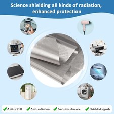 Faraday Fabric 43'' x 98'' Emf Protection Fabric, Military Grade RFID Shielding picture