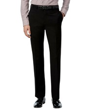 Calvin Klein Mens Slim fit Dress Pants 33 / 30 Black Solid Stretch picture
