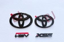 2025-27 Toyota Camry Gloss Black Overlay Front & Rear HEV XSE Emblem Letters picture