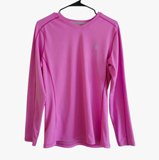 Coolibar UPF 50+ Lightweight V-Neck Long Sleeve Pullover Top Women’s M Pink  picture