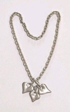 Vtg RLM Robert Lee Morris Sterling Silver Hearts Toggle 16