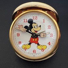 Vintage Phinney Walker Mickey Mouse Travel Alarm Clock Japan Disney Working picture