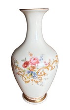 Vtg LENOX Floral Porcelain Bud Vase “Queen's Garden” 24k Gold Trim Made In USA picture