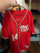 Majestic Washington Nationals Bryce Harper #34 Authentic Red Jersey Size 56 MLB picture