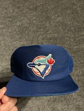 Vintage Toronto Blue Jays New Era Dupont Visor Pro Mesh Trucker Hat Snapback USA picture