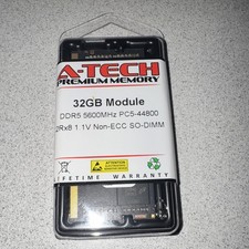 A-Tech Premium Memory 32GB DDR5-5600 PC5-44800 SO-DIMM Non-ECC 262P picture