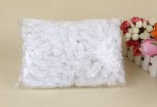 100pcs Disposable One-off Hotel Home Shower Bathing Clear Hair Elastic Caps Hats picture