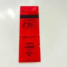 Coffee Corner in Brewster OH Vintage Matchbook Cover TMB66-2 picture